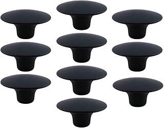 10 ADET Bohem Siyah Geniş Mantar Kulp Düğme Mobilya Dolabı Çekmece Mutfak Dolap Kulpu Kulbu Plastik - 1