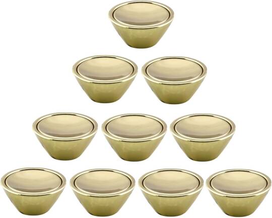 10 Adet Delta Düğme Gold Mobilya Mutfak Dolap Dolabı Çekmece Kulpu Kulbu Plastik Altın Tek Vida Kulp