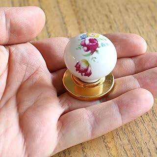 10 Adet Gül Gerçek Porselen Gold Düğme Kulplar Mobilya Mutfak Dolabı Çekmece Dolap Kulpu Kulbu Altın