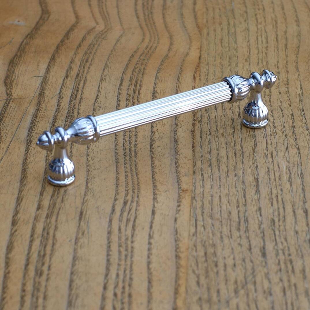 10 Adet Şah 96 mm Krom Renk Kulp Metal Mobilya Dolap Çekmece Kapak Mutfak Kulplar Kulbu Dolabı Kulpu - 1