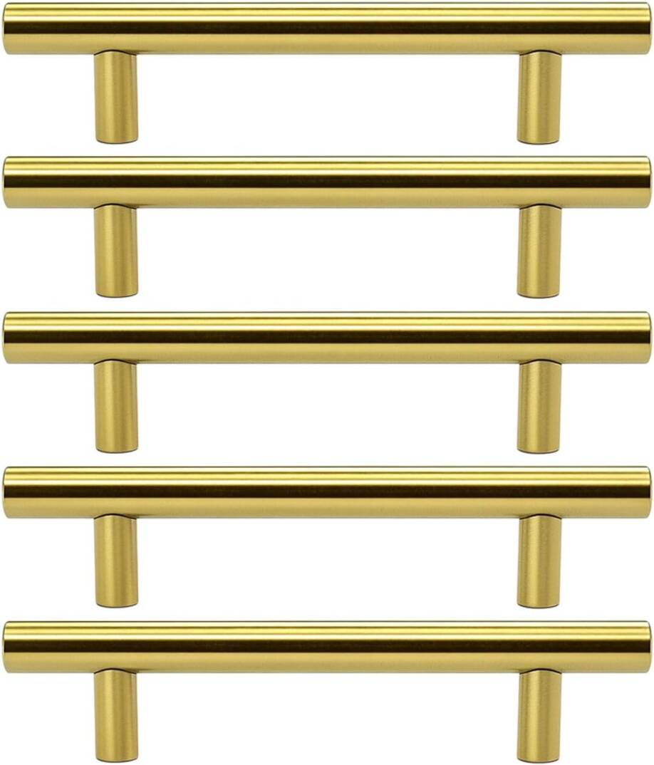 Alteta 5 ADET (128 mm - 12.8 cm) Gold Altın Metal Mobilya Mutfak Çekmece Dolap Kulbu Kulpu Kulpları - 1