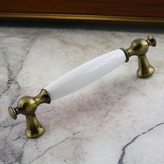 Arnas Porselen Antik Sarı Kulp 128 mm Mobilya Çekmece Mutfak Dolabı Dolap Kapak Kulpları Kulb Kulpu