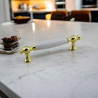 Arnas Porselen Gold Altın Kulp 96 mm Mobilya Çekmece Mutfak Dolabı Dolap Kapak Kulplar Kulb Kulpu - 1