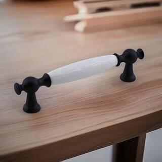 Arnas Porselen Kulp 128 mm Mobilya Çekmece Mutfak Dolabı Dolap Kapak Kulpları Kulb Kulpu Siyah
