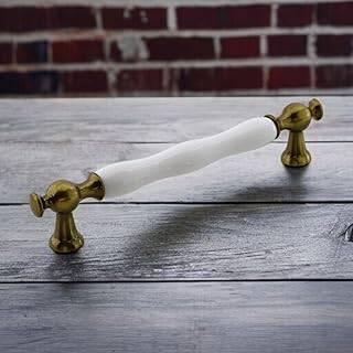 Aruh Porselen Antik Sarı Kulp 160 mm Mobilya Çekmece Mutfak Dolabı Dolap Kapak Kulplar Kulb Kulpu