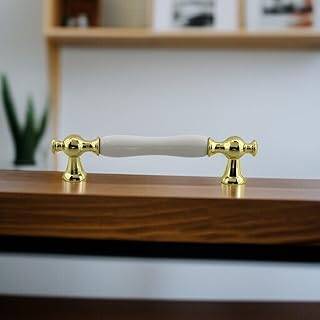 Aruh Porselen Gold Altın Kulp 128 mm Mobilya Çekmece Mutfak Dolabı Dolap Kapak Kulplar Kulb Kulpu