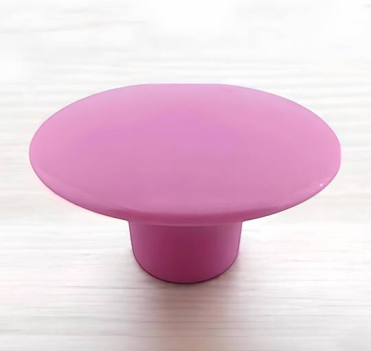 Bohem Pembe Geniş Mantar Kulp Düğme 1 ADET Mobilya Dolabı Çekmece Mutfak Dolap Kulpu Kulbu Plastik