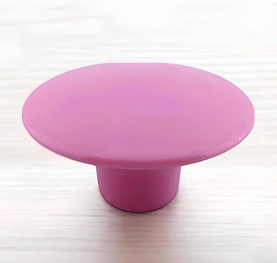 Bohem Pembe Geniş Mantar Kulp Düğme 1 ADET Mobilya Dolabı Çekmece Mutfak Dolap Kulpu Kulbu Plastik - 1