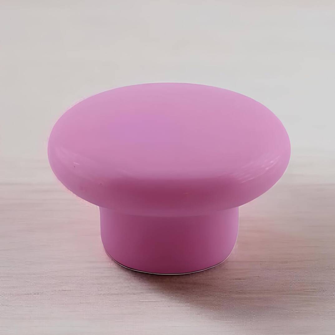 Bohem Pembe Mantar Kulp Düğme 1 ADET Çekmece Mutfak Mobilya Dolabı Dolap Kulpu Kulbu Plastik Kulp - 1