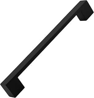 Dar Köprü (160 mm - 16 cm) Mat Siyah Metal Mobilya Mutfak Çekmece Dolap Dolabı Kulbu Kulpu Kulpları