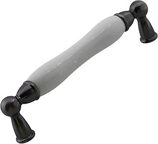 Domaniç Porselen Antik Nikel Kulp 128 mm Mobilya Çekmece Mutfak Dolabı Dolap Kapak Kulplar Kulb Kulp - 1