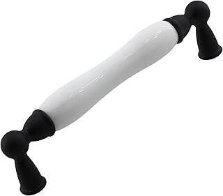 Domaniç Porselen Mat Siyah Kulp 128 mm Mobilya Çekmece Mutfak Dolabı Dolap Kapak Kulplar Kulb Kulp