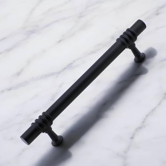 Eylül (128 mm - 12.8 cm) Siyah Metal Mobilya Mutfak Çekmece Dolap Dolabı Kapak Kulbu Kulpu Kulpları