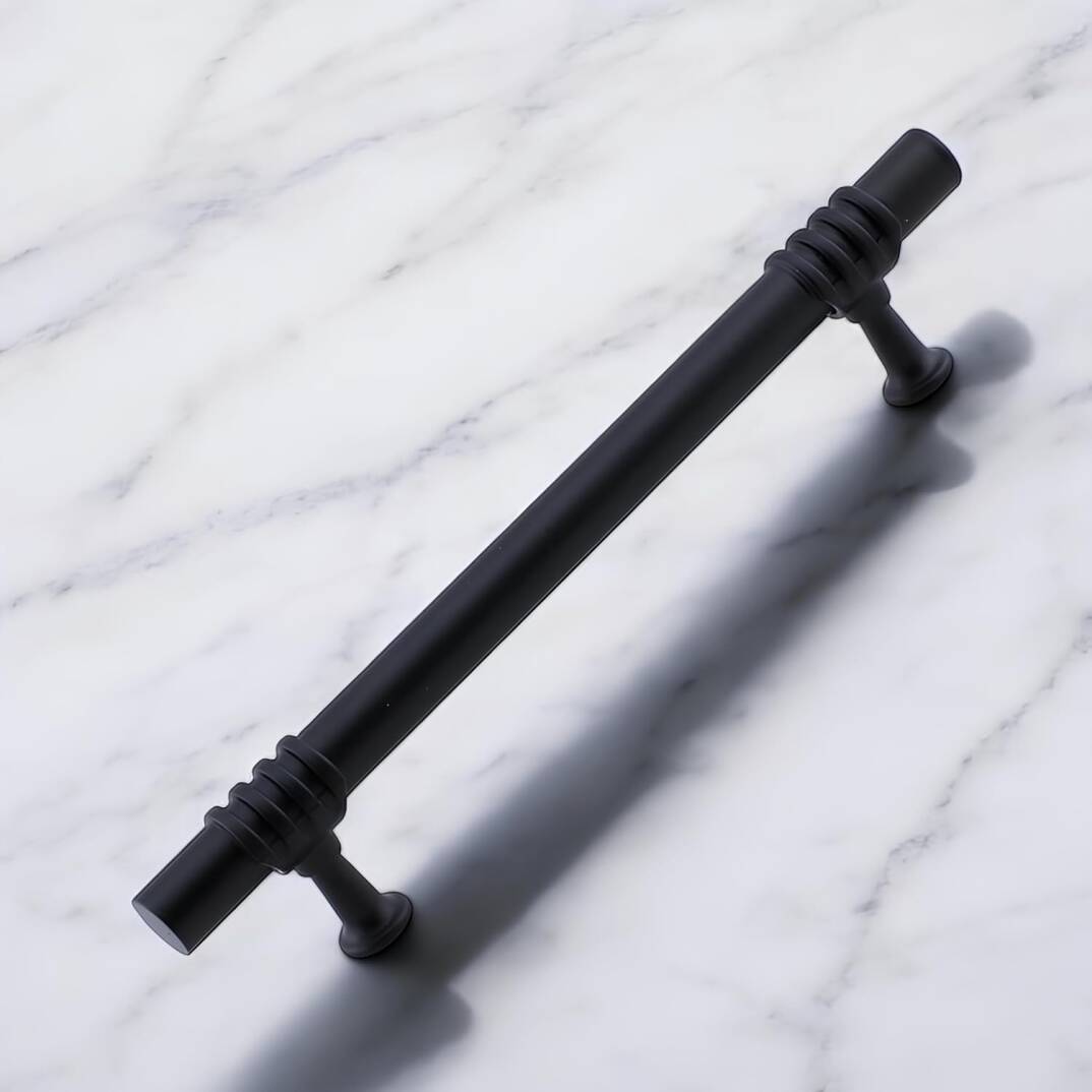 Eylül (128 mm - 12.8 cm) Siyah Metal Mobilya Mutfak Çekmece Dolap Dolabı Kapak Kulbu Kulpu Kulpları - 1