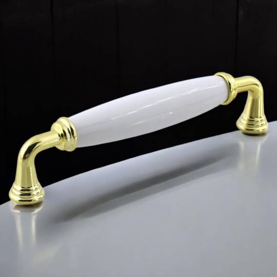 Kapıdağı Porselen Metal Kulp 128 mm Mobilya Çekmece Mutfak Dolabı Dolap Kapak Kulpları Kulb Kulpu