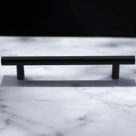 Mia Mojan (96 mm - 9.6 cm) Mat Siyah Metal Mobilya Mutfak Çekmece Dolap Dolabı Kulbu Kulpu Kulpları