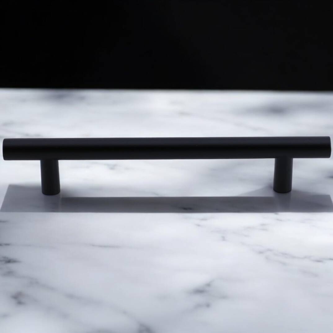 Mia Mojan (96 mm - 9.6 cm) Mat Siyah Metal Mobilya Mutfak Çekmece Dolap Dolabı Kulbu Kulpu Kulpları - 1