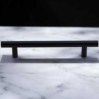 Mia Mojan (96 mm - 9.6 cm) Mat Siyah Metal Mobilya Mutfak Çekmece Dolap Dolabı Kulbu Kulpu Kulpları