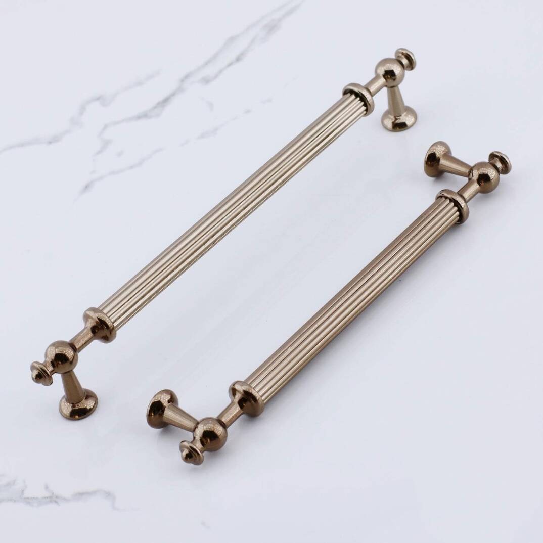 Nesil Çizgili 224 mm Bronz Metal Kulp Mobilya Çekmece Mutfak Dolabı Dolap Kulpları Kulpu Kulpları - 1