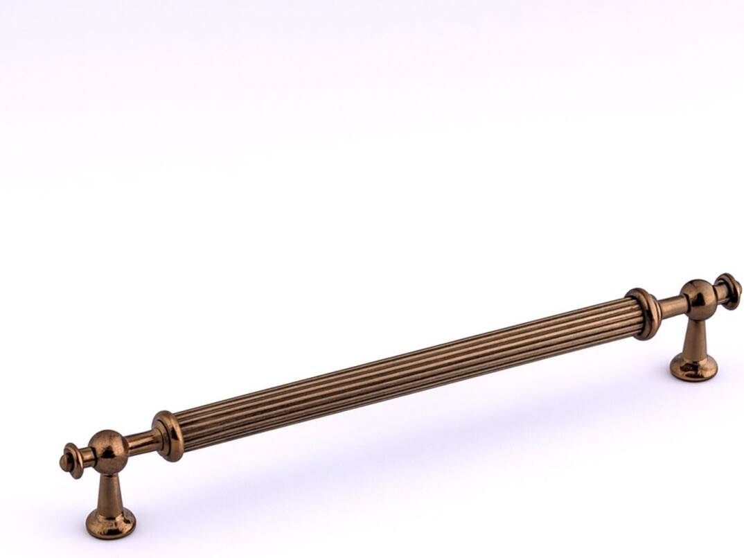 Nesil Çizgili 256 mm Bronz Metal Dolap Kolu Mutfak Dolabı Mobilya Çekmece Kulpu Kulp Modeli - 1