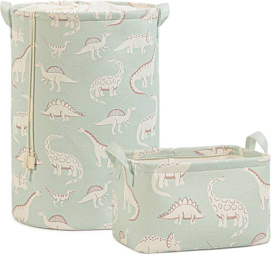 Ocean Home Textile 2li Çocuk Odası Dinozor Sepet Set 1 Adet 30 x 21 x 18/36 x 48 cm