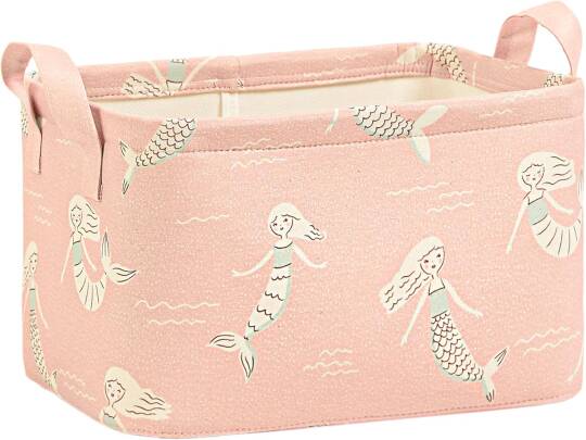 Ocean Home Textile Çocuk Odası Deniz Kızı Sepet 30 x 21 x 18 cm