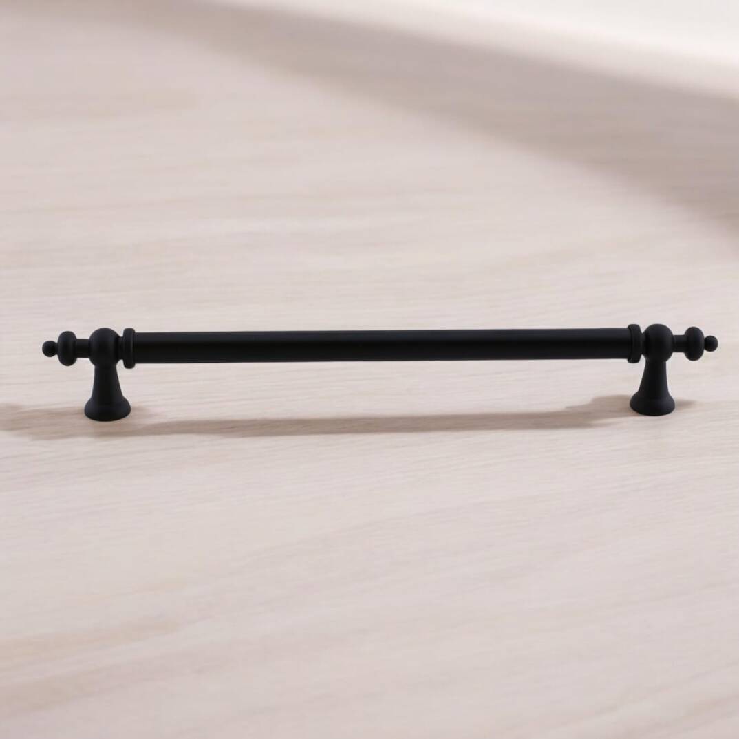 Osmanlı (160 mm - 16 cm) Mat Siyah Metal Mobilya Mutfak Çekmece Dolap Dolabı Kulbu Kulpu Kulpları - 1