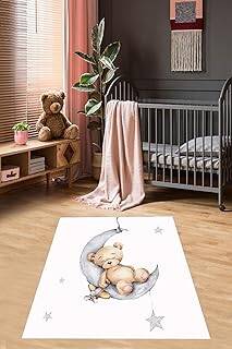 Pelangi Ayda Sallanan Ayıcık Desen Renkli Dijital Baskı Yıkanabilir Kaymaz Taban Bebek Ve Çocuk Odası Halısı, Renkli4325 100 x 400 - 1