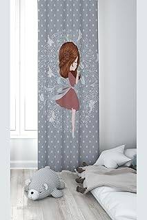 Pelangi Gri Prenses Desenli Dijital Baskı Yıkanabilir Bebek Çocuk Odası Fon Perdesi, gri 70 x 200, 1103198702001