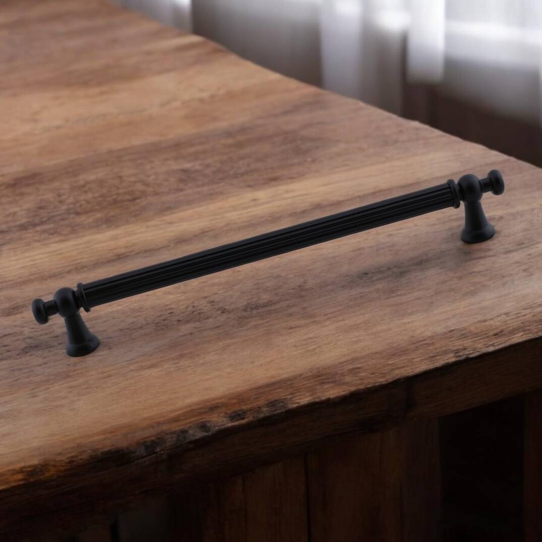Selçuklu (224 mm - 22.4 cm) Siyah Metal Mobilya Mutfak Çekmece Dolap Dolabı Kulbu Kulpu Kulpları - 1