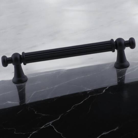 Selçuklu (96 mm - 9.6 cm) Mat Siyah Metal Mobilya Mutfak Çekmece Dolap Dolabı Kulbu Kulpu Kulpları