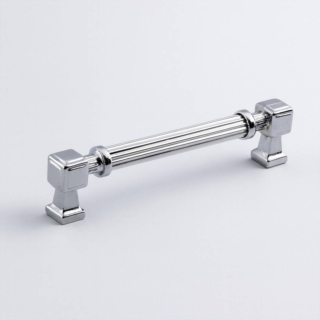 Talas 128 mm Çizgili Krom Renk Metal Kulp Mobilya Çekmece Mutfak Dolabı Dolap Kulpları Kulb 22.4 cm - 1