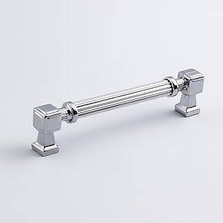 Talas 128 mm Çizgili Krom Renk Metal Kulp Mobilya Çekmece Mutfak Dolabı Dolap Kulpları Kulb 22.4 cm